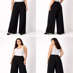 Eileen Fisher Black Wide-Leg Pants